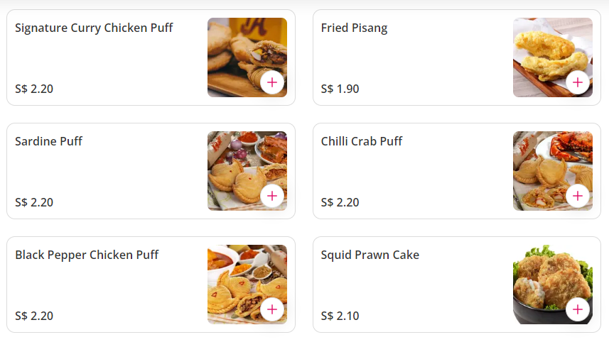 1A CRISPY PUFFS CURRY PUFF SERIES PRICES 