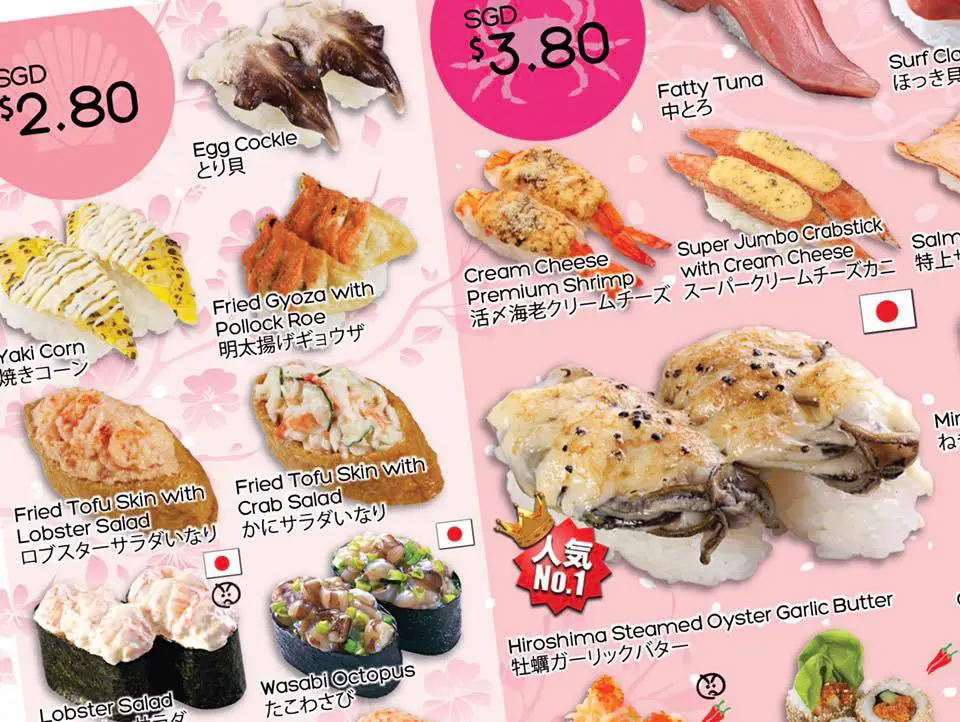 Genki Sushi SINGAPORE MENU PRICES