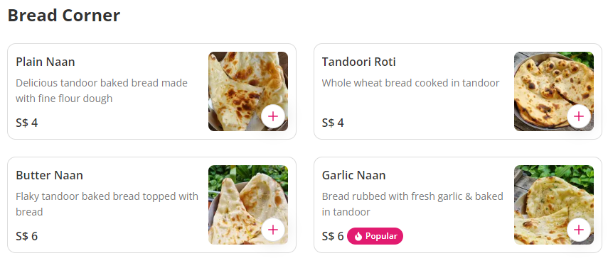 Tandoori Corner Menu Bread Corner Prices