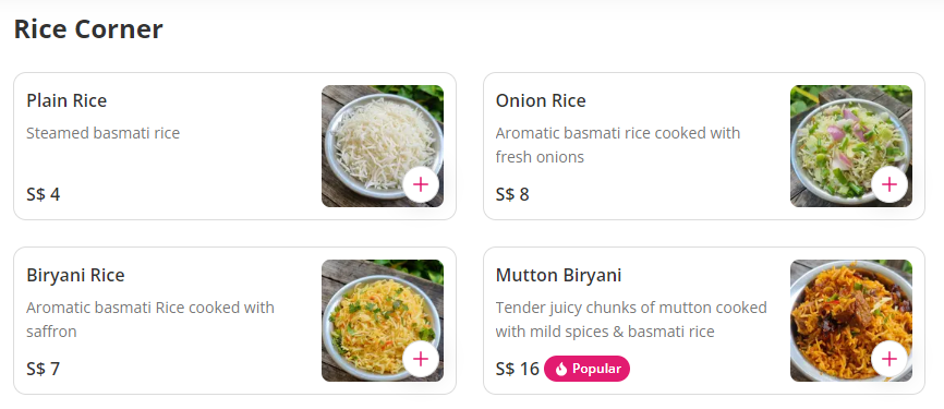 Tandoori Corner Menu Rice Corner Prices