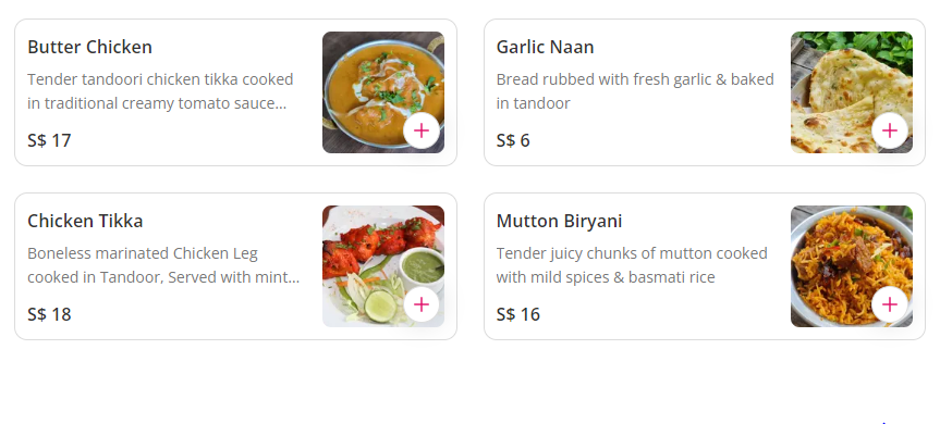 Tandoori Corner Menu Value Meals Prices